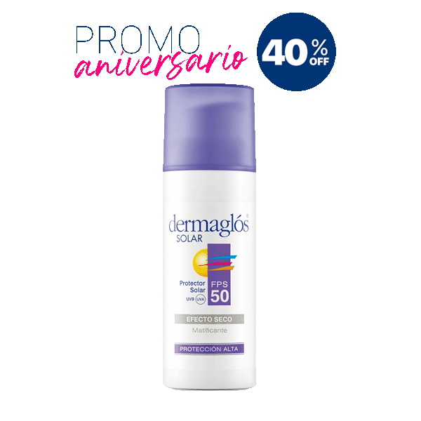 Dermaglós | PROTECTOR SOLAR FACIAL CON FPS 50 - EFECTO SECO