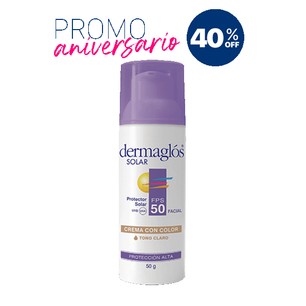 Dermaglós | PROTECTOR SOLAR FACIAL CON FPS 50 - TONO CLARO