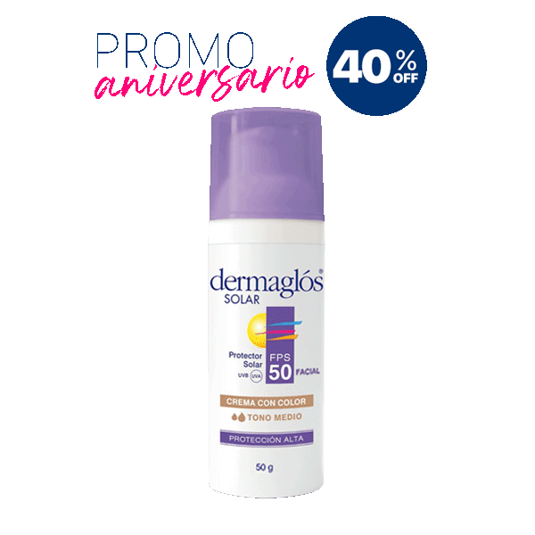Dermaglós | PROTECTOR SOLAR FACIAL CON FPS 50 - TONO MEDIO